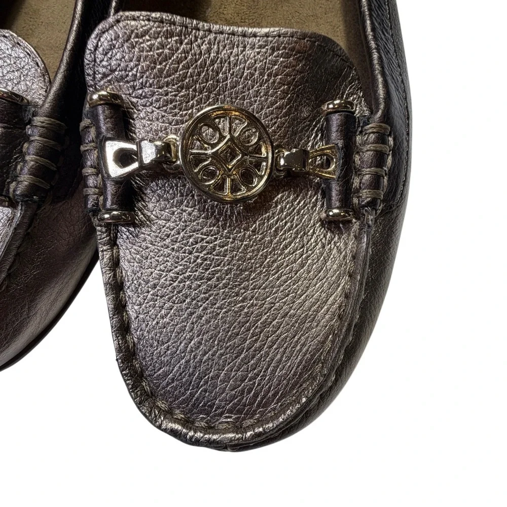 Aerosoles Leather US 9.5 Metallic Brown Horsebit Loafers Driving Moccasins